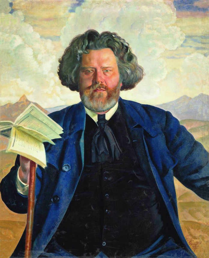 Б. М. Кустодієв. Портрет Волошина, 1924